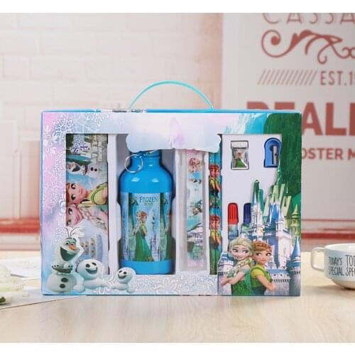 11-piece Disney Stationery Set Colorful Frozen Stationery Box Cute Kettle Pencil Watercolor Pen Eraser Sharpener Set Gift