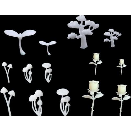 2021 New Silicone Mini Mushroom Tree Model Resin Mold Rose Deer Landspace Fillings Crafts 2020 trend