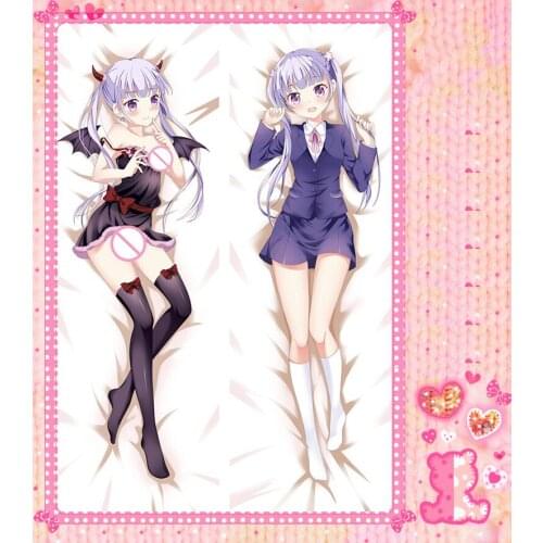Anime Cartoon New Game Bolster Hugging Peach Skin 2 Way Pillow Case Pillow Cover Pillowcase Gift 78066