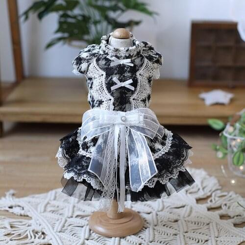 Cat Dog Dress Autumn Winter Pet Dresses Chihuahua Yorkies Bichon Pomeranian Poodle Schnauzer Dog Clothes Puppy Doggie Clothing