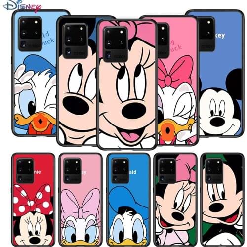 Mickey Minnie Couple for Samsung S20 FE Ultra Plus A91 A81 A71 A51 A41 A31 A21S A72 A52 A42 A02S Soft Black Phone Case