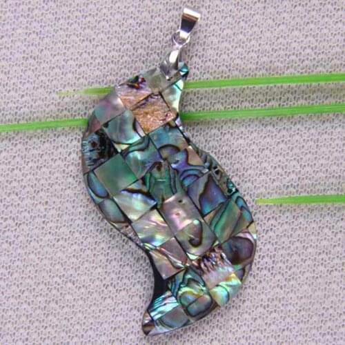 Natural New Zealand Abalone Shell Bead Pendant Jewelry For Woman Gift S053