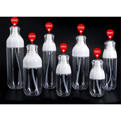 30-200ML Portable Spray Bottle PET Transparent Bottle Small Round Bottle Perfume Sub-bottle Refillable Bottles Travel Accessorie