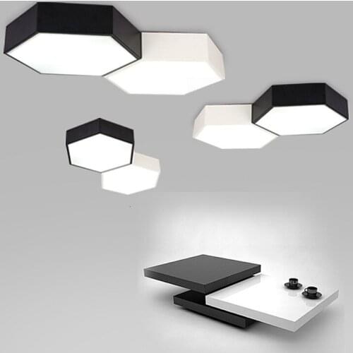 Acylic Ceiling Lights Square Rings For Living Room Bedroom Home AC85-265V Modern Led Ceiling Lamp Fixtures lustre plafonnier