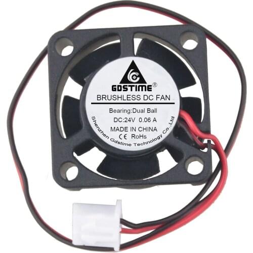 Gdstime 5Pcs 24V Ball Axial Cooler 25x25x10mm 2.5cm Mini Cooling Fan 2510 25mm Centrifugal Electric 3D Printer Fan