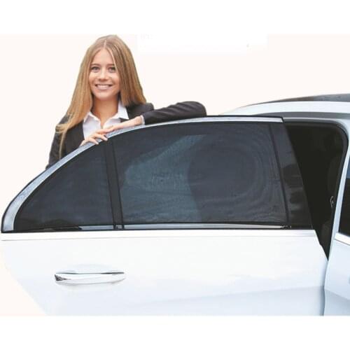 2Pcs Car Side Window Sunshade UV Protect Curtain Front & Rear Side Window Sun Visor Shade Mesh Cover Car Styling Accessories