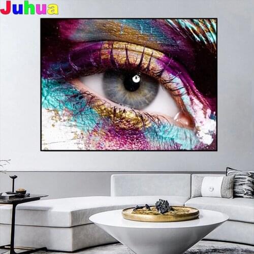 Modern Colorful Eyes 5D DIY Diamond Painting Mosaic Cross Stitch full drill Diamond Embroidery Handicraft Crafts Wall Art decor