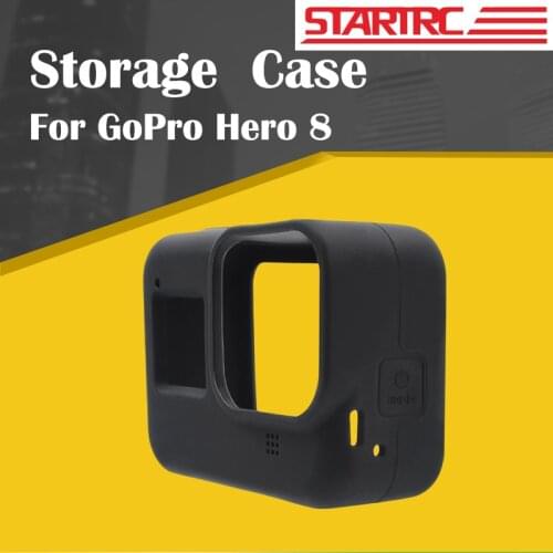 STARTRC Action Camera Accessory For GoPro Hero 8 Storage Bag Silicone Body Case Protective Lanyard For Gopro 8 Black