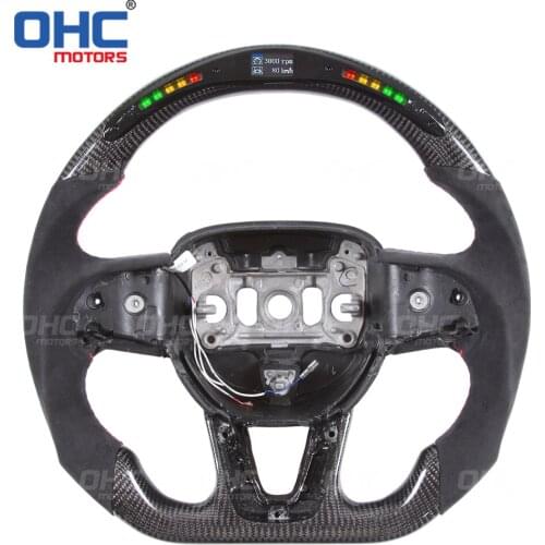 Carbon Fiber LED Steering Wheel compatible for Charger Challenger SRT Hellcat Durango