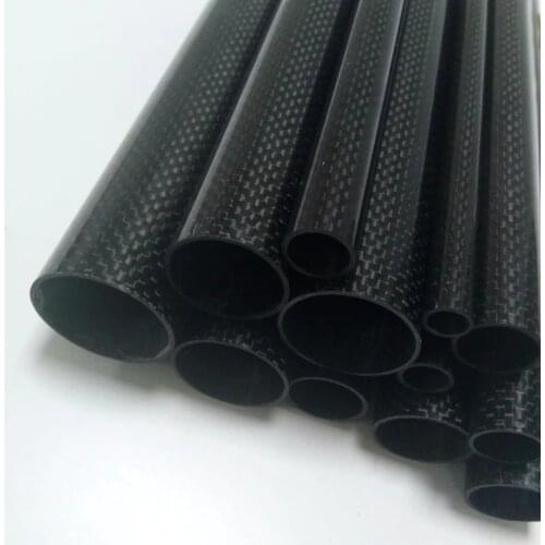 1 Roll Wrapped Carbon Fiber Tube 3K Glossy surface diameter 10mm 12mm 14mm 16mm 18mm 22mm 24mm 26mm 28mm 30mm 32mm Length500mm