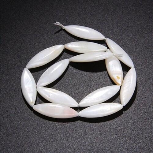 High Quality Natural Shell Beads Marquise Shape Loose Spacer Beads ForWomen Jewelry Making DIY Bracelet Necklace Accessories