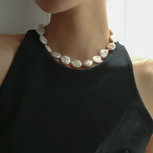 Fashion Personality Woman Natural Baroque Pearl Necklace Female Simple Special-Shaped Pearl Chokers