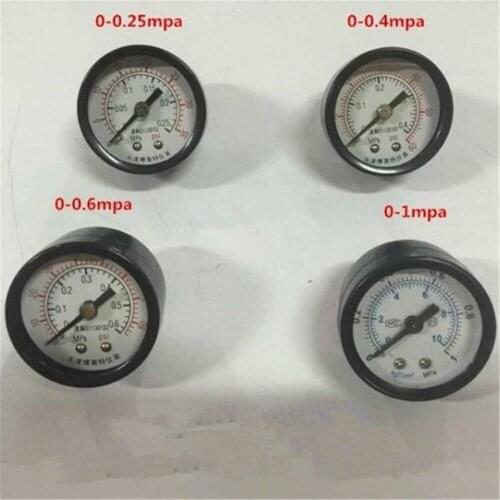 1 Pc 1/8" Male Thread Dia 40mm 0-0.25 Mpa 0-0.4 Mpa 0-0.6 Mpa 0-1 Mpa Pneumatic Air Gas Pressure Test Gauge