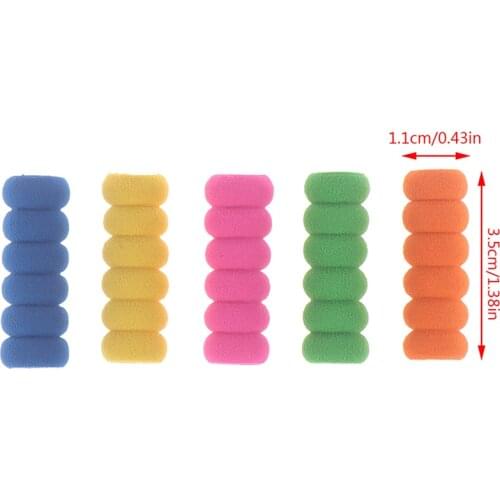 10pcs Non Slip Foam Pen Cap Non-toxic Ridged Pencil Lightweight Grips Eco-friendly Hand Protection Handwriting