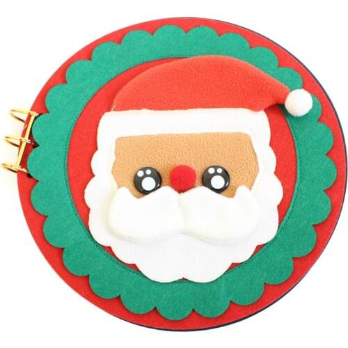 15 Pages DIY Photo Album Quality Plush Material With Snowman/Reindeer/Santa Claus Pattern Christmas Gift Kids Growth Album