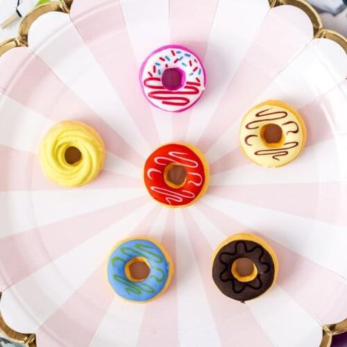 18packs/lot Kawaii Candy color donut Eraser Rubber Eraser Primary Student Prizes Promotional Gift Stationery wholesale
