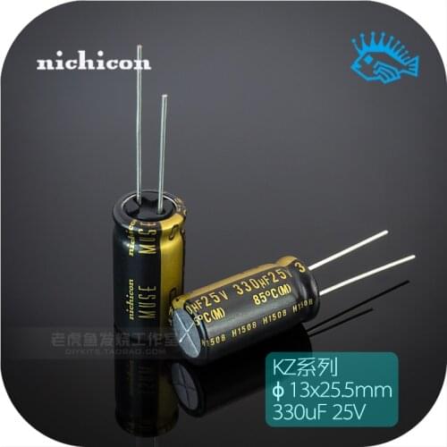 2pcs/20pcs 25V330uF 25V KZ MUSE Series Nichicon Japan Original Fever Audio Electrolytic