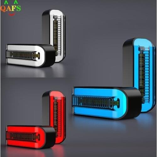 2PCS LED Motorcycle Turn Signal Light Stop Signals Flowing Water Tail Lamp