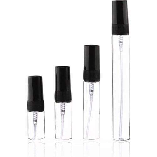 5pcs/Pack 2ml 3ml 5ml 10ml Mist Spray Bottle Spray Pump Bottle Travel Refillable Glass Perfume Bottle With Sprayer