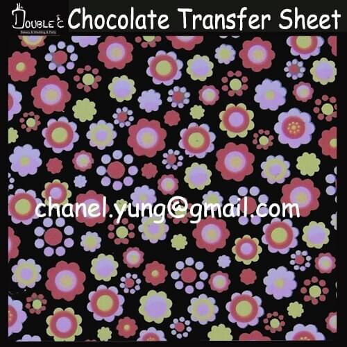 50pcs Colorful sun Flower Chocolate Transfer Sheet,White Chocolate Decoration,Cake Decoration,DIY Chocolate Mold,Bakery Tools