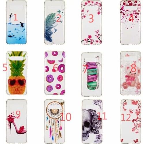 50pcs/lot Cartoon Pattern IMD Transparent Soft TPU Case For Samsung Galaxy S10 / S10 Lite / S10 Plus
