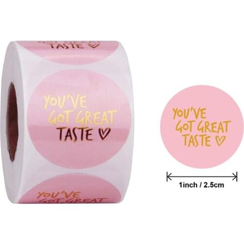 500Pcs Round Labels Stickers Thank You Business Stickers Roll Self-Adhesive For Birthday Favor Gift Scrapbooking DIY Decorating