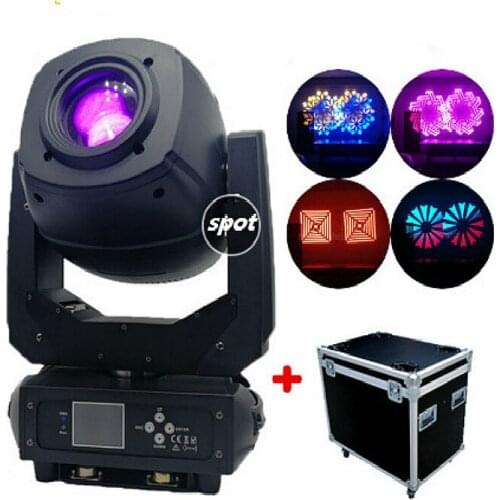 4/lot+case stage dmx gobo projector 230w led spot moving head dj disco stage light