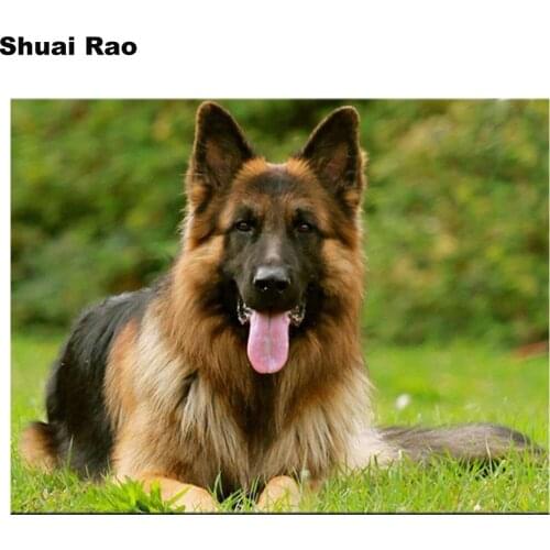 5D full drill needlework diy diamond painting German Shepherd dog mosaic embroidery rhinestone square/round stones home decor