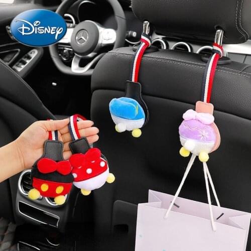 Disney Mickey Mouse Car Seat Backrest Hook Cute Cartoon Multifunctional Rear Car Invisible Storage Hook Donald Duck