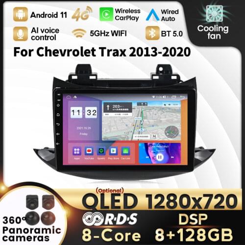 Android 11 RDS DSP 4G LTE 6G+128G Car Multimedia GPS For Chevrolet Trax 2013-2020 Navigation Auto Radio Player no 2din dvd