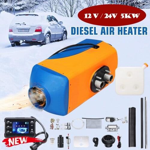 Car Heater 5KW 12V/24V Air Diesels Heater Parking Heater With Remote Control LCD Monitor for RV Motorhome Trailer Trucks Boats