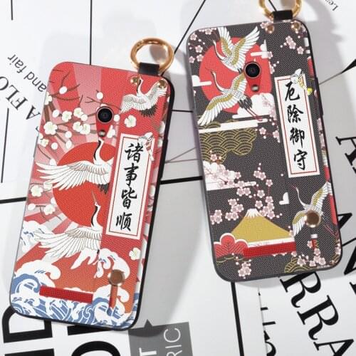 Phone Holder Case For Asus Zenfone Max Pro M2 ZB631KL ZB633KL ZB602KL 5Z ZS620KL ZE620KL Birds Crane Wrist Strap Case