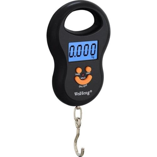 Mini Portable 50Kg/110lb 10g LCD Digital Hanging Scales Electronic Weight Fishing Hook Scale Luggage Weight Balance