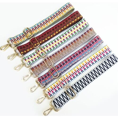 Colorful Bag Strap Women Shoulder Crossbody Bag Belt Adjustable Wide Strap Bag Part Accessories Female Messenger Bag Strap 130cm