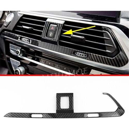 For BMW X4 G02 X3 G01 2018 2019 2020 Carbon Fiber LHD Interior Dashboard Center Air Vent Trims