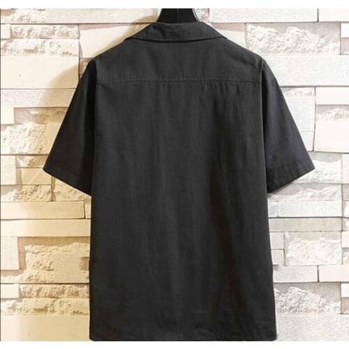 Mens Fat Guy Shirt 10Xl 9Xl 8Xl 160Kg 11Xl Personality Oversized Solid Color Short-Sleeved Shirt Plus Size Extra Large Size