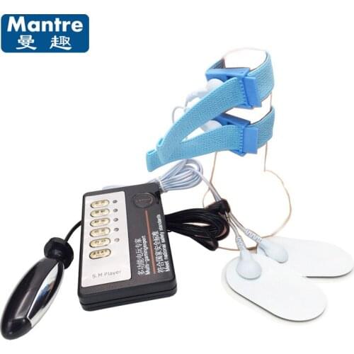 Electro Shock Sex Product Penis Ring Anal Bondage Adult Games Sexy Toys for Couples Cock Clitoris Body Massager