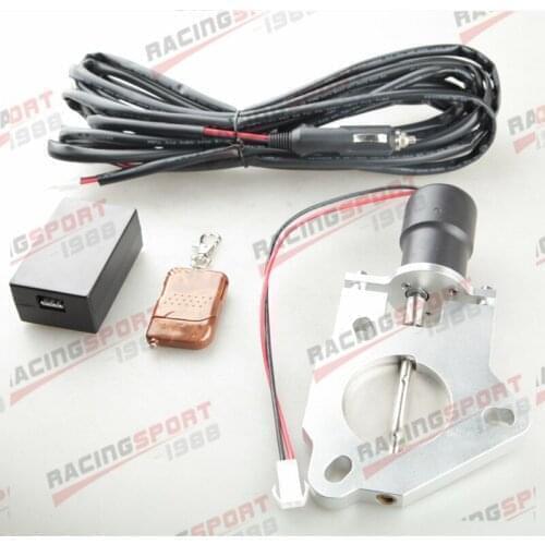 3" 76mm Electric Exhaust Downpipe E-Cut Cutout Valve Motor+Remote Control