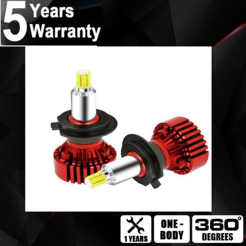 2PCS 6 sides Light H7 Led H11 Cree Led Chips Car Headlights HB4 9006 H4 H8 Led 14000LM HB3 9005 Bulbs 12V Canbus Error Free Kit