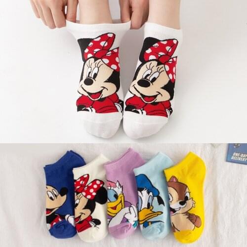 1 pair New Disney Anime figure Summer thin Donald Duck Mickey Minnie mouse sock Cartoon casual xxx boy and girls Princess socks