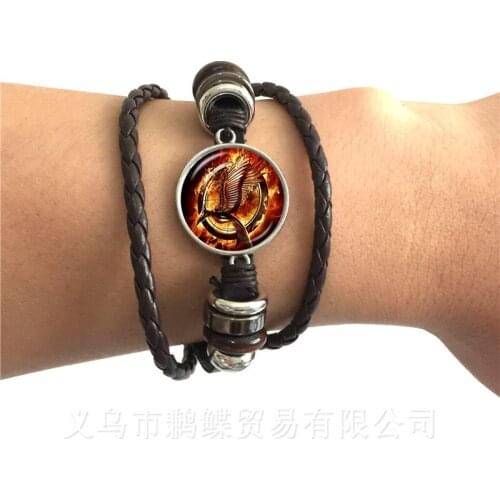 Firefighter Leather Bracelet Black/Brown Fire Fighter Accessories Jewelry Glass Cross Bracelet Christmas Best Gifts For Friends