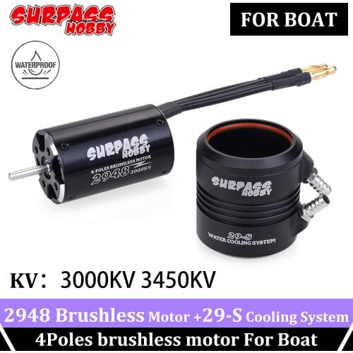 SUPRASS HOBBY 2948 Brushless Motor Boat 3000KV 3450KV Motors Waterproof 4 Pole 29-S Cooling System Remote Control Rc Racing Boat