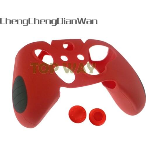 Shell Case Thicken Half Soft Silicone Skin Case Cover For Xbox One Controller With 2 ThumbStick Grip Cap ChengChengDianWan