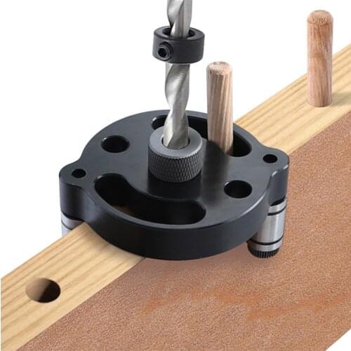Dowel Jig 6/8/10mm Doweling Jig Drill Guide Wood Self Centering Dowel Drilling Hole Puncher Locator Jig for Woodworking Tools