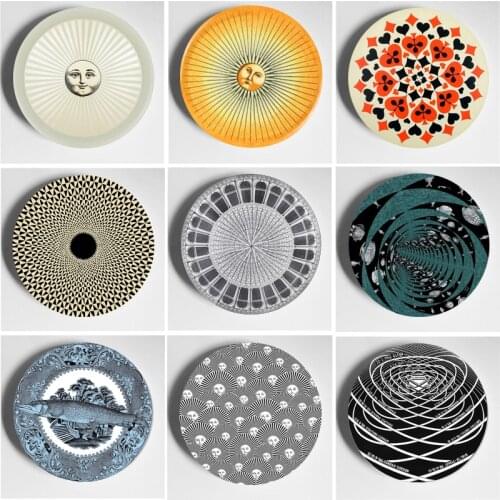 European Style Wall Plate Master Design Decoration Dishes High-End Art Plate Handcrafts Round Plate Home Bar Decorative