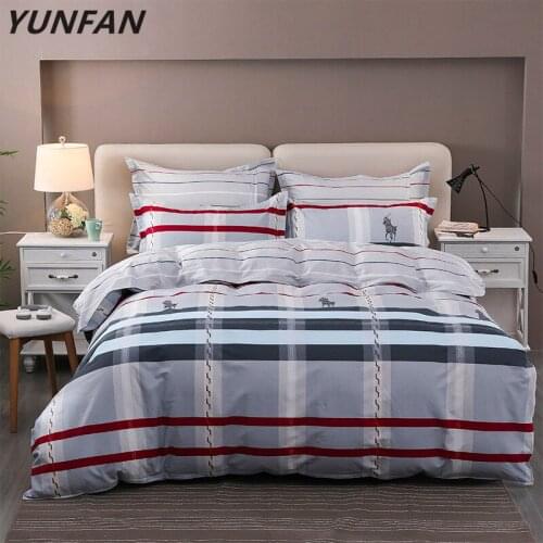New pattern Black white stripe simple style bedding sets best selling duvet cover soft comfortable quilt cover pillow case
