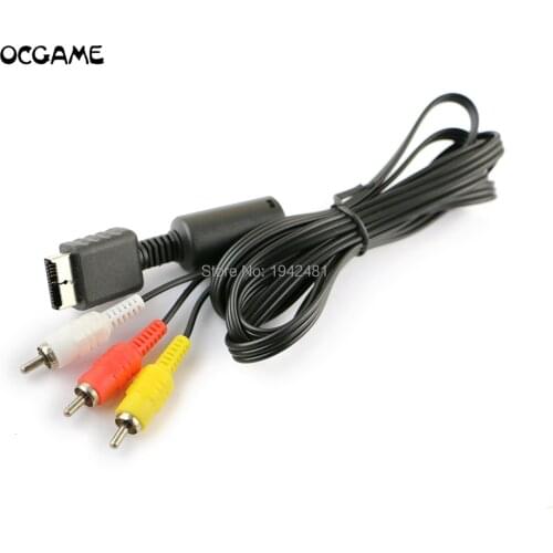 OCGAME high quality 1.8M RCA TV Cable AV lead Sound Video For Playstation 2 3 PS2 PS3
