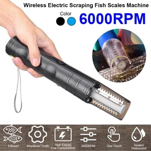 100V-240V Portable Cordless Electric Fish Scaler Fish Scale Scraper Easy Fish Stripper Scale Remover Cleaning Tool Waterproof