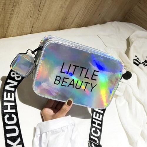 S.IKRR Wholesale Fashion Laser Shoulder Bag Leather Crossbody Bags For Women 2021 Holographic Luxury Designer Handbag Female Bag