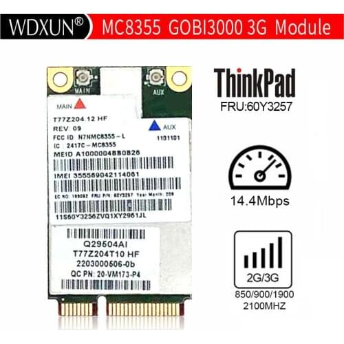 Sierra MC8355 GOBI3000 GPS 3G HSPA EVDO WWAN Wireless Card for Lenovo Thinkpad X220 T420 T520 X230 T430 T530 W520 W530 60Y3257